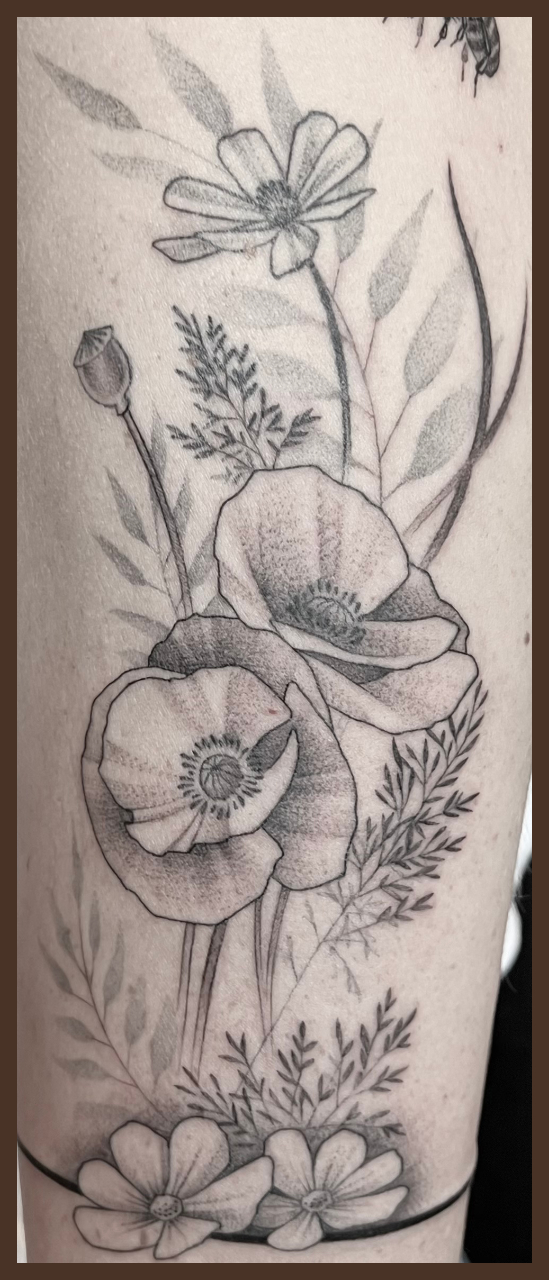 Blackwork-Tattoo aus der Tattoo Manufaktur in Kriens