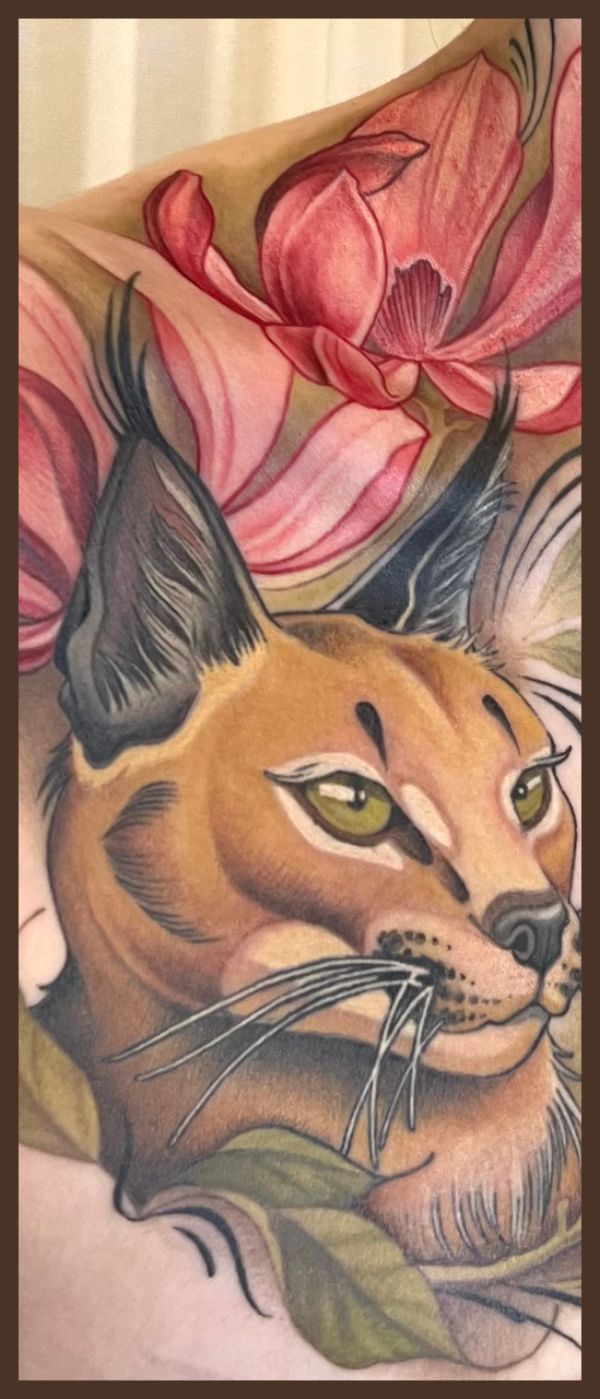 Farbiges Tattoo von Belinda